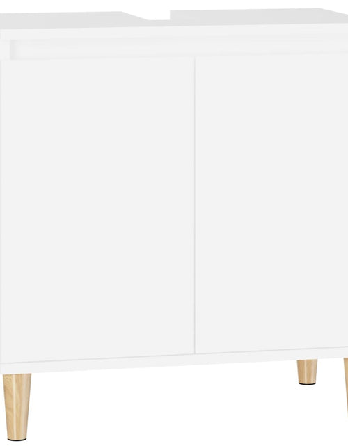 Загрузите изображение в средство просмотра галереи, Dulap de chiuvetă, alb, 58x33x60 cm, lemn prelucrat
