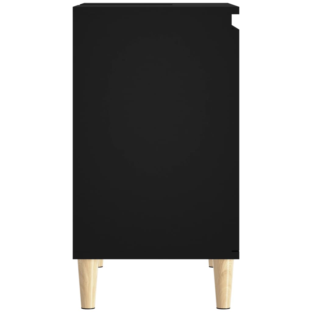 Dulap de chiuvetă, negru, 58x33x60 cm, lemn prelucrat