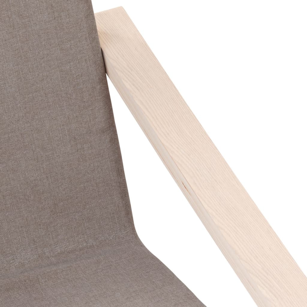 Scaun de relaxare, gri taupe, material textil