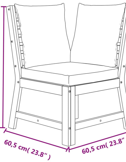 Încărcați imaginea în vizualizatorul Galerie, Set mobilier de grădină cu perne, 4 piese, lemn masiv de acacia
