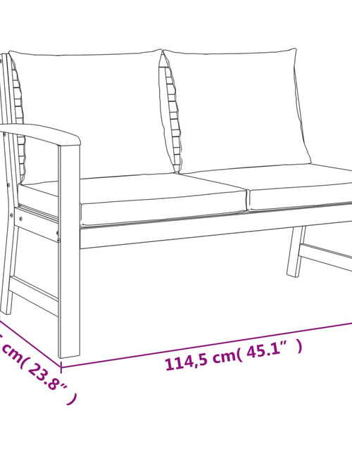 Загрузите изображение в средство просмотра галереи, Set mobilier de grădină cu perne, 5 piese, lemn masiv de acacia
