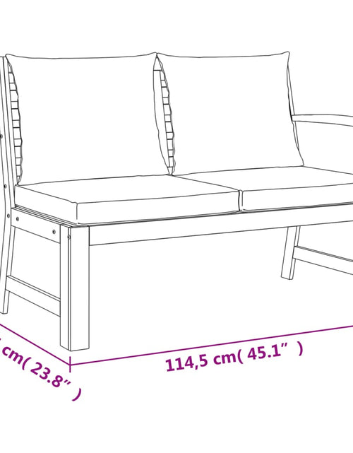 Загрузите изображение в средство просмотра галереи, Set mobilier de grădină cu perne, 5 piese, lemn masiv de acacia
