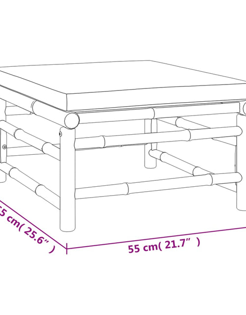 Загрузите изображение в средство просмотра галереи, Set mobilier de grădină cu perne gri taupe, 6 piese, bambus
