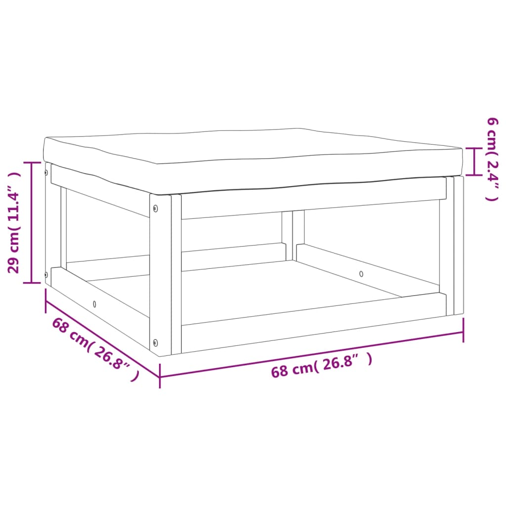 Set mobilier de grădină cu perne gri taupe, 5 piese, lemn masiv