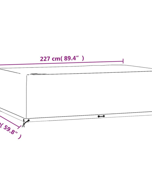 Încărcați imaginea în vizualizatorul Galerie, Huse mobilă grădină, 2 buc, 12 ocheți 227x152x65cm, rectangular
