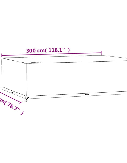 Încărcați imaginea în vizualizatorul Galerie, Huse mobilă grădină, 2 buc, 16 ocheți 300x200x75cm, rectangular
