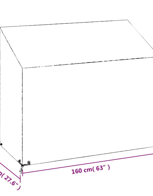 Încărcați imaginea în vizualizatorul Galerie, Huse bancă grădină 2 buc 8 ocheți, 160x70x70/88 cm, polietilenă
