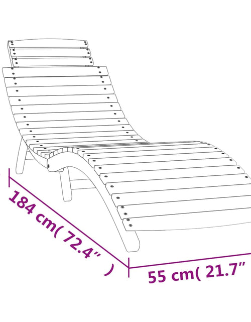 Încărcați imaginea în vizualizatorul Galerie, Șezlonguri, 2 buc, alb, 184x55x64 cm, lemn masiv de acacia
