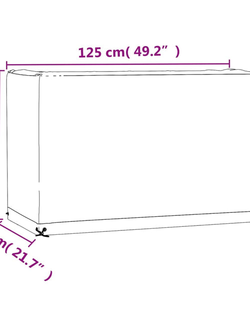 Încărcați imaginea în vizualizatorul Galerie, Husă mobilier de grădină, 8 ocheți 125x55x75 cm dreptunghiulară
