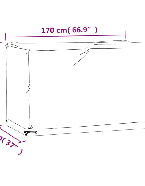 Încărcați imaginea în vizualizatorul Galerie, Husă mobilier de grădină, 8 ocheți 170x94x70 cm dreptunghiulară
