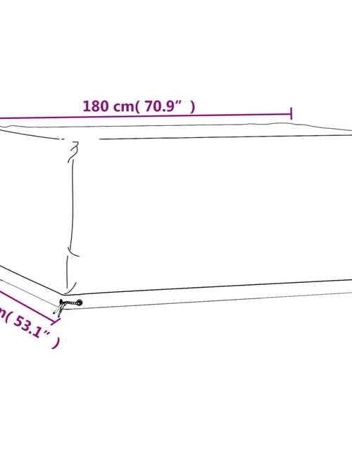 Încărcați imaginea în vizualizatorul Galerie, Husă pentru mobilier de grădină, 8 ocheți, 180x135x80 cm pătrat
