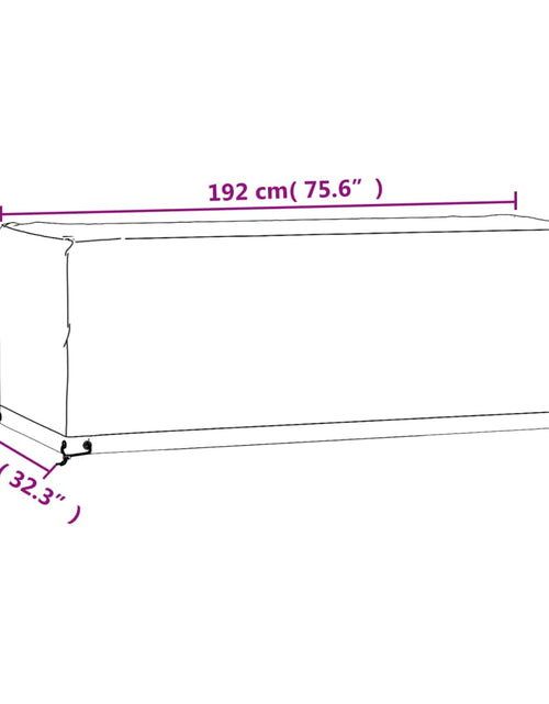 Încărcați imaginea în vizualizatorul Galerie, Husă pentru mobilier de grădină, 8 ocheți, 192x82x65 cm, pătrat
