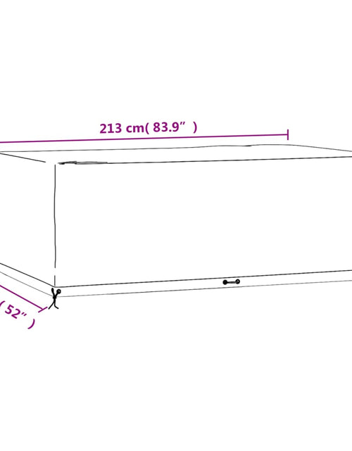 Încărcați imaginea în vizualizatorul Galerie, Husă pentru mobilier grădină, 12 ocheți, 213x132x75 cm pătrat
