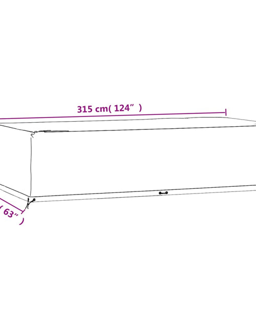 Încărcați imaginea în vizualizatorul Galerie, Husă pentru mobilier grădină, 12 ocheți, 315x160x75 cm, pătrat
