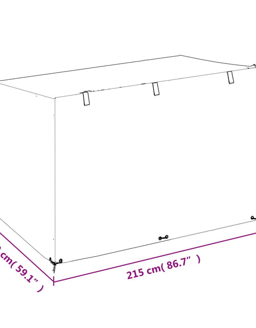Încărcați imaginea în vizualizatorul Galerie, Husă bancă de balansoar 12 ocheți 215x150x130/150cm polietilenă

