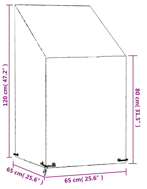 Încărcați imaginea în vizualizatorul Galerie, Husă scaun grădină, 8 ocheți, 65x65x80/120 cm, polietilenă
