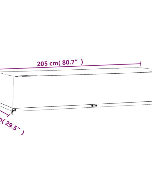 Încărcați imaginea în vizualizatorul Galerie, Husa șezlong, 12 ocheți, 205x75x40 cm, polietilenă
