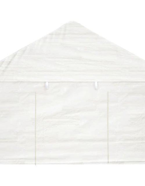 Încărcați imaginea în vizualizatorul Galerie, Foișor cu acoperiș, alb, 8,92x4,08x3,22 m, polietilenă
