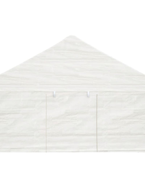 Încărcați imaginea în vizualizatorul Galerie, Foișor cu acoperiș, alb, 11,15x5,88x3,75 m, polietilenă - Lando
