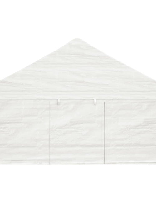 Încărcați imaginea în vizualizatorul Galerie, Foișor cu acoperiș, alb, 17,84x5,88x3,75 m, polietilenă
