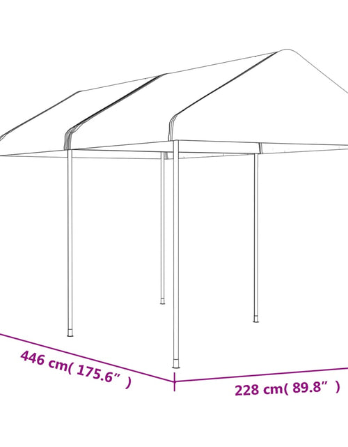 Încărcați imaginea în vizualizatorul Galerie, Foișor cu acoperiș, alb, 4,46x2,28x2,69 m, polietilenă
