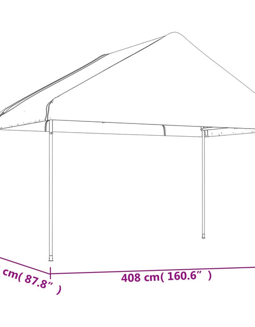 Загрузите изображение в средство просмотра галереи, Foișor cu acoperiș, alb, 4,46x4,08x3,22 m, polietilenă
