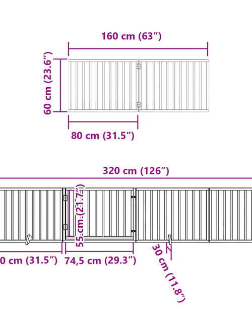 Încărcați imaginea în vizualizatorul Galerie, Poartă câini pliabilă cu ușă, 6 panouri, alb, 480 cm, lemn plop
