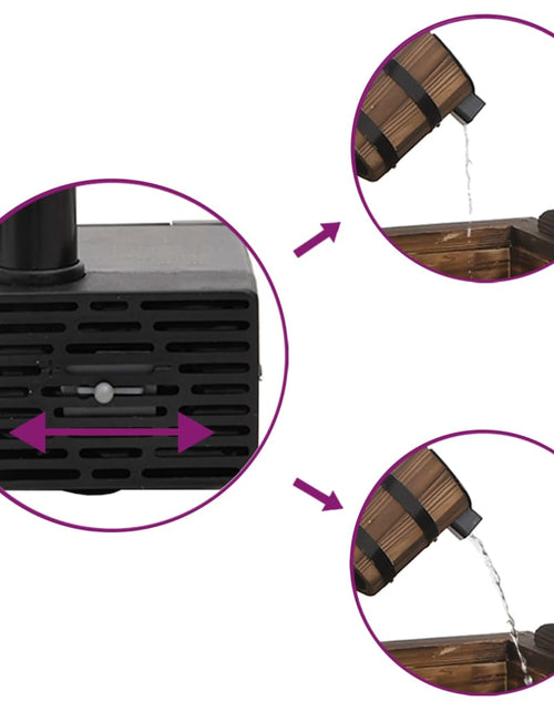 Загрузите изображение в средство просмотра галереи, Fântână de dorințe cu pompă, 57x50x112 cm, lemn masiv de brad
