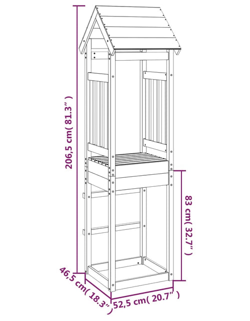 Încărcați imaginea în vizualizatorul Galerie, Turn de joacă, 52,5x46,5x206,5 cm, lemn masiv de pin
