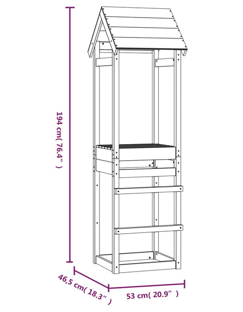 Încărcați imaginea în vizualizatorul Galerie, vidaXL Turn de joacă, 53x46,5x194 cm, lemn masiv Douglas
