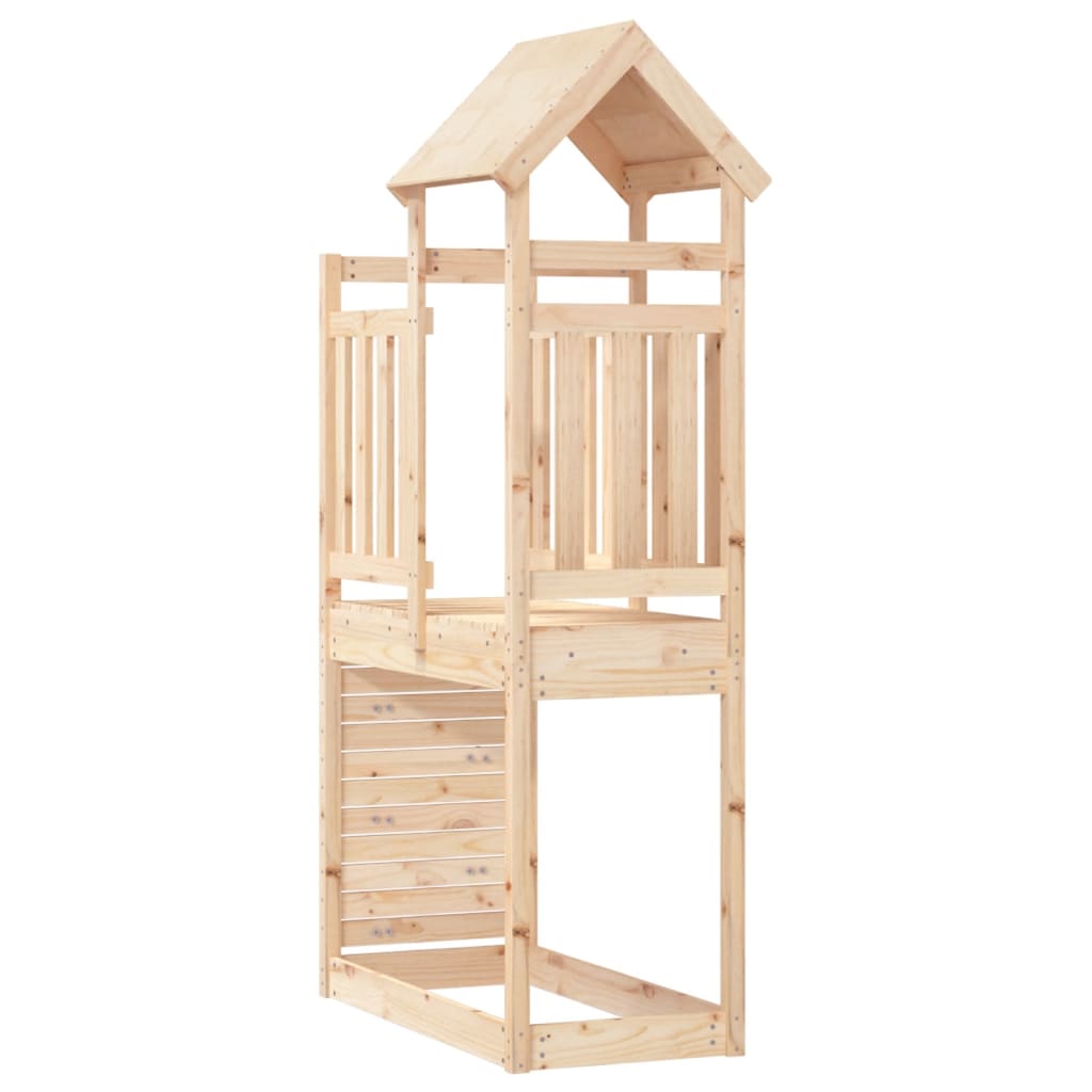Turn joacă cu perete cățărare, 53x110x214 cm, lemn masiv de pin