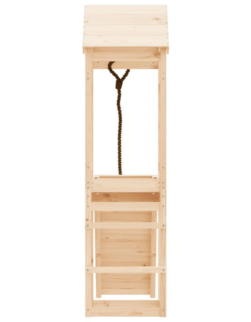 Încărcați imaginea în vizualizatorul Galerie, Căsuță de joacă cu perete de cățărat, lemn masiv de pin
