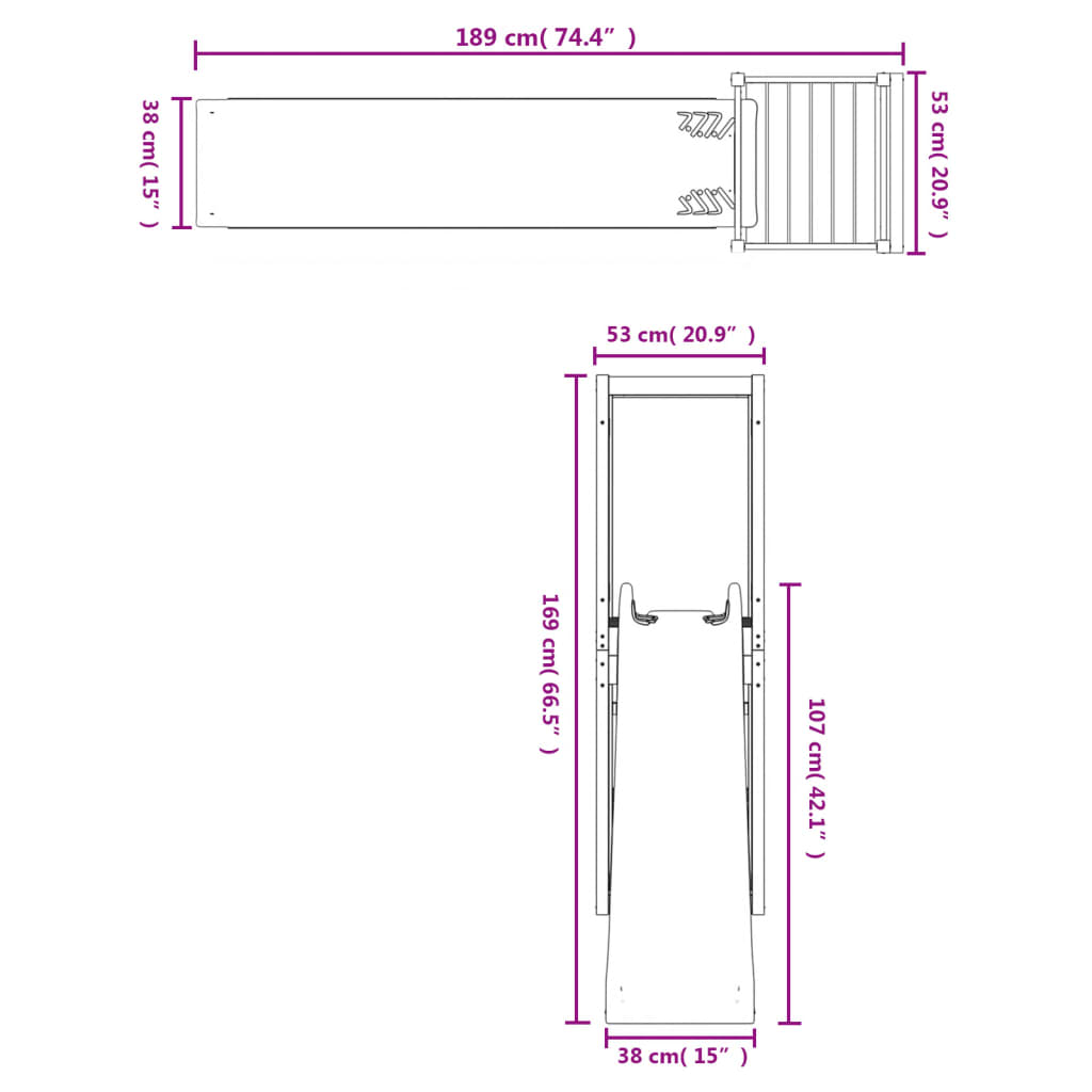 Set de joacă pentru exterior, lemn de pin impregnat