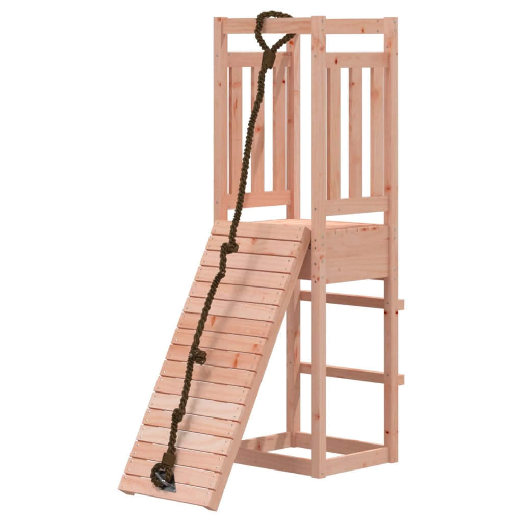 Căsuță de joacă cu perete de cățărat, lemn masiv douglas