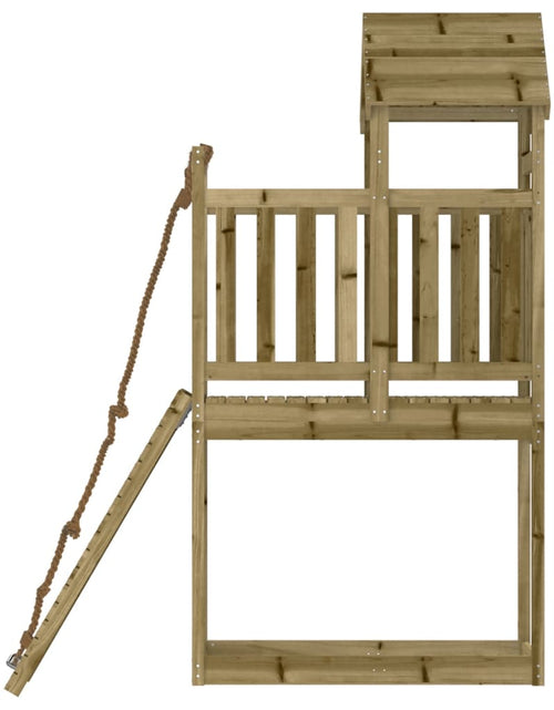 Încărcați imaginea în vizualizatorul Galerie, Căsuță de joacă cu perete de cățărat, lemn de pin impregnat
