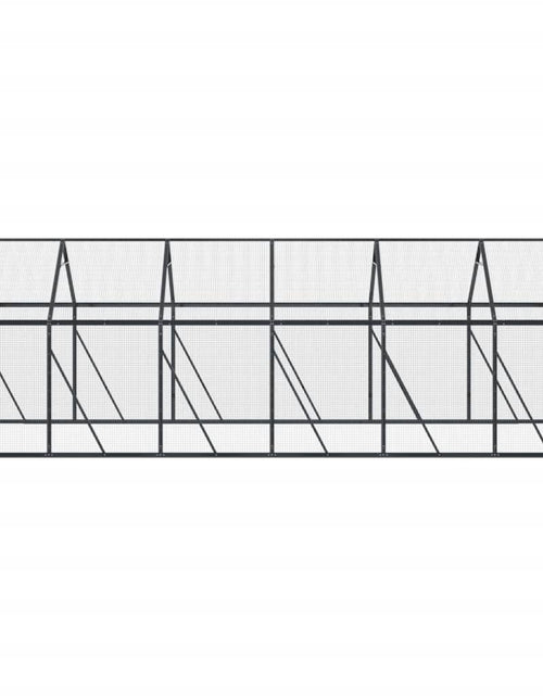 Încărcați imaginea în vizualizatorul Galerie, Volieră de păsări, antracit, 1,79x6x1,85 m, aluminiu
