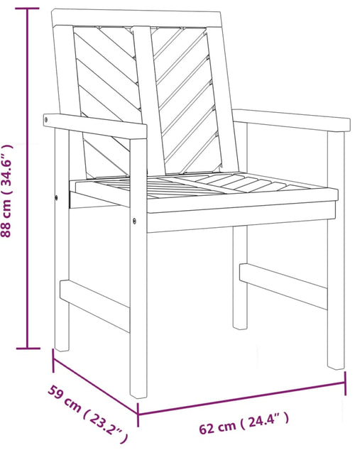 Загрузите изображение в средство просмотра галереи, Scaune de masă pentru grădină, 4 buc., lemn masiv de acacia
