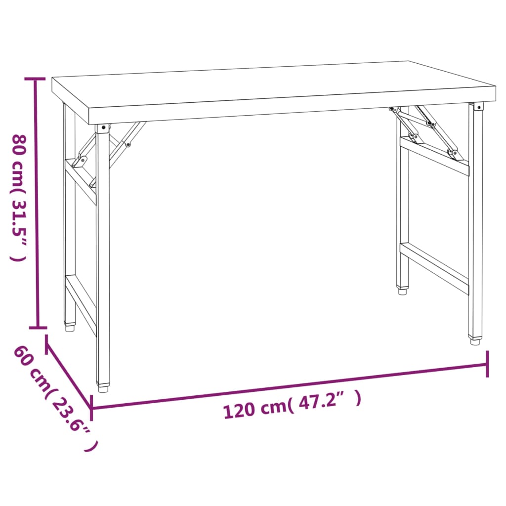 Masă bucătărie cu raft superior, 120x60x115 cm, oțel inoxidabil