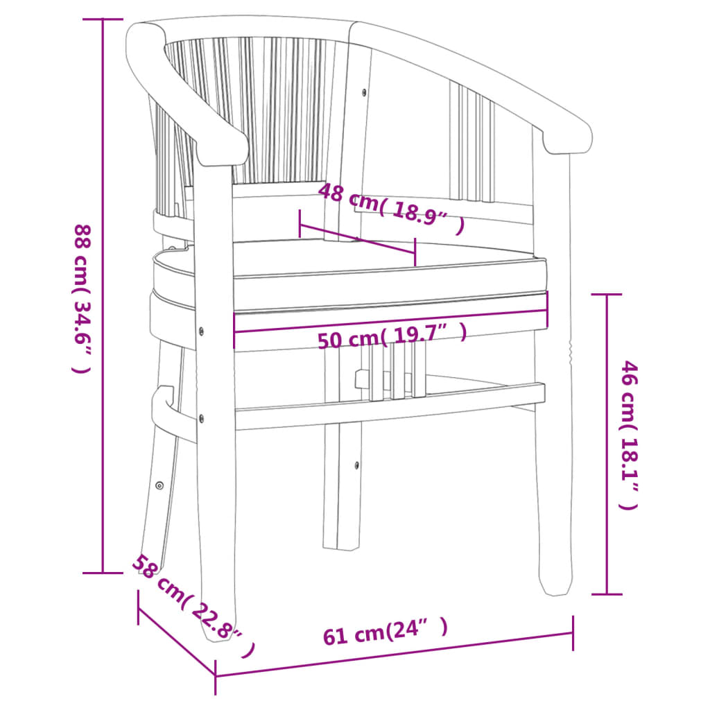 Set mobilier de grădină, 7 piese, lemn masiv de tec