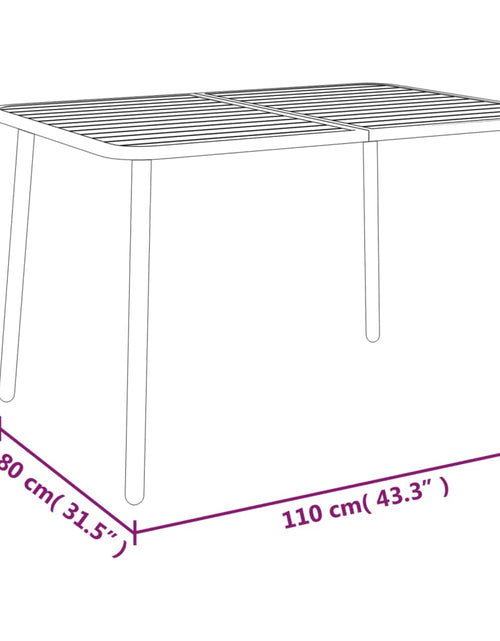 Загрузите изображение в средство просмотра галереи, Masă de grădină, antracit, 110x80x71 cm, oțel
