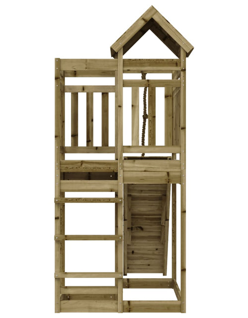 Încărcați imaginea în vizualizatorul Galerie, Căsuță de joacă cu perete de cățărat, lemn de pin impregnat
