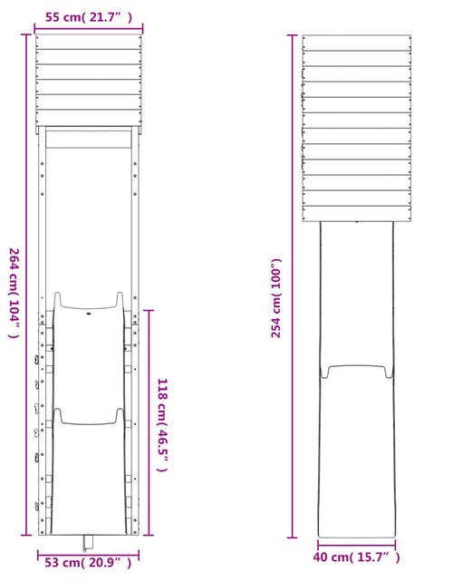 Încărcați imaginea în vizualizatorul Galerie, Set de joacă pentru exterior, lemn de pin impregnat
