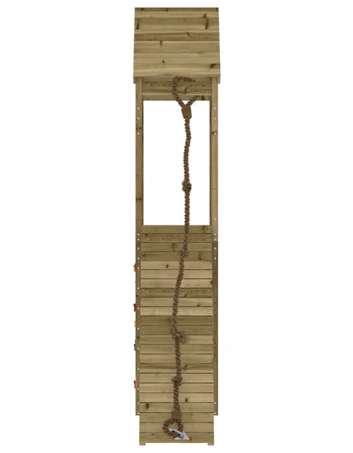 Загрузите изображение в средство просмотра галереи, Căsuță de joacă cu perete de cățărat, lemn de pin impregnat

