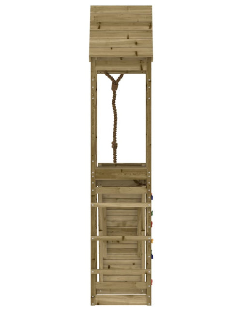 Загрузите изображение в средство просмотра галереи, Căsuță de joacă cu perete de cățărat, lemn de pin impregnat
