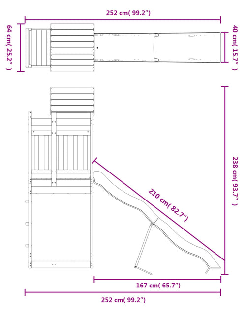 Încărcați imaginea în vizualizatorul Galerie, Set de joacă pentru exterior, lemn masiv de douglas
