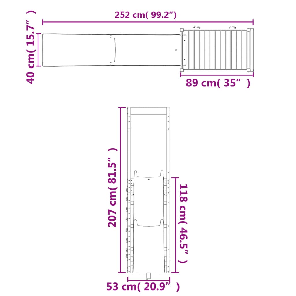 Set de joacă pentru exterior, lemn de pin impregnat