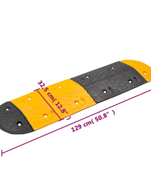 Загрузите изображение в средство просмотра галереи, Prag limitator de viteză, galben&amp;negru, 323x32,5x4 cm, cauciuc
