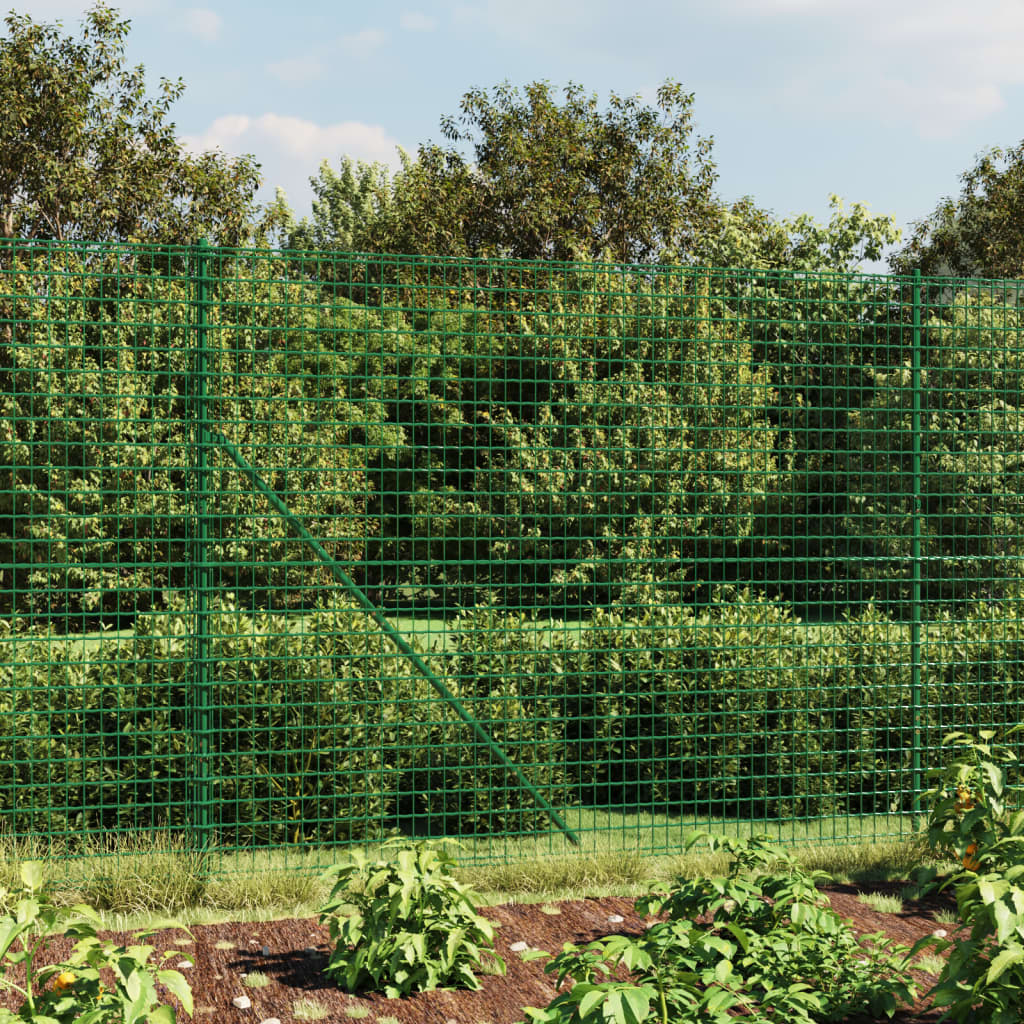 Gard plasă de sârmă, verde, 1,6x10 m, oțel galvanizat - Lando