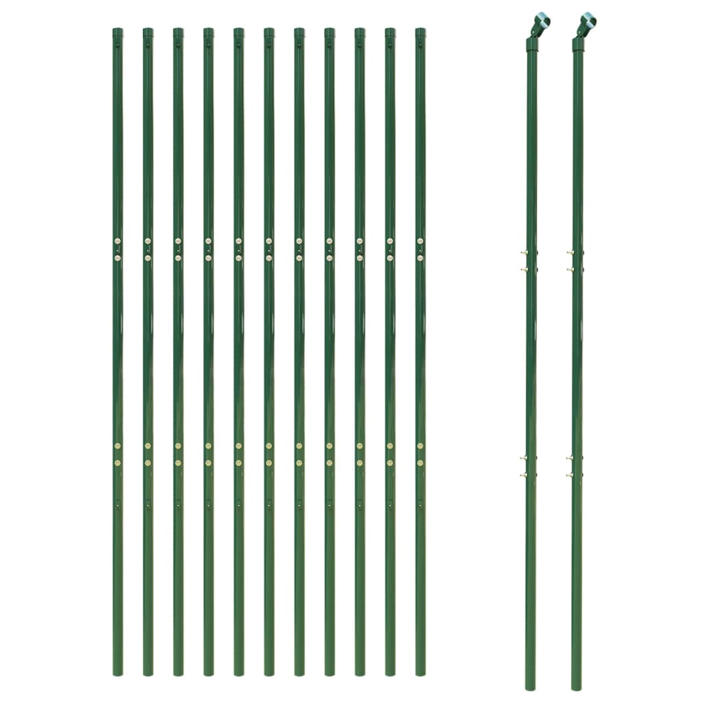 Gard plasă de sârmă, verde, 1,4x25 m, oțel galvanizat