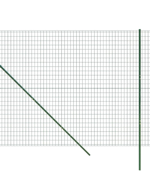 Загрузите изображение в средство просмотра галереи, Gard plasă de sârmă, verde, 1,4x25 m, oțel galvanizat
